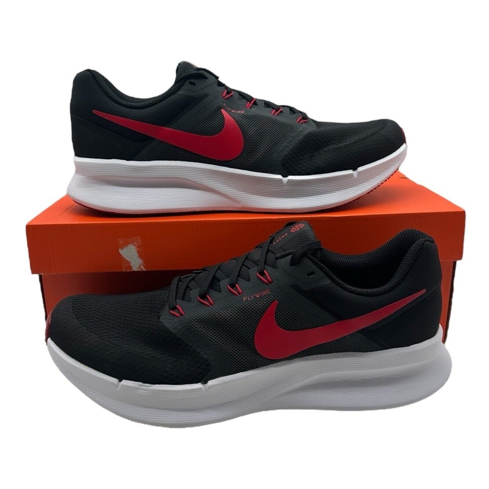 Nike Run Swift 3 Running Shoes Men's Size 8 DR2695 001 Sneakers Red Black